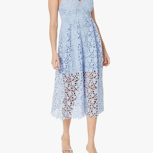 COPY - Periwinkle Womens Sleeveless Lace Fit & Flare Midi Dress - Picture 7 of 7